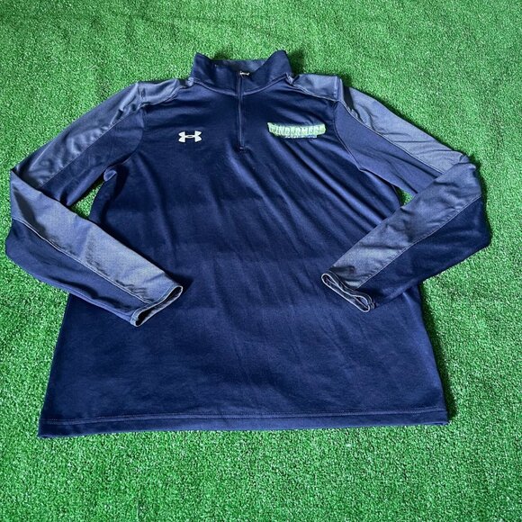 Under Armour Novelty Locker Mock Neck 1/4 Zip Windermere Golf Sweatshirt Size M - Picture 1 of 12